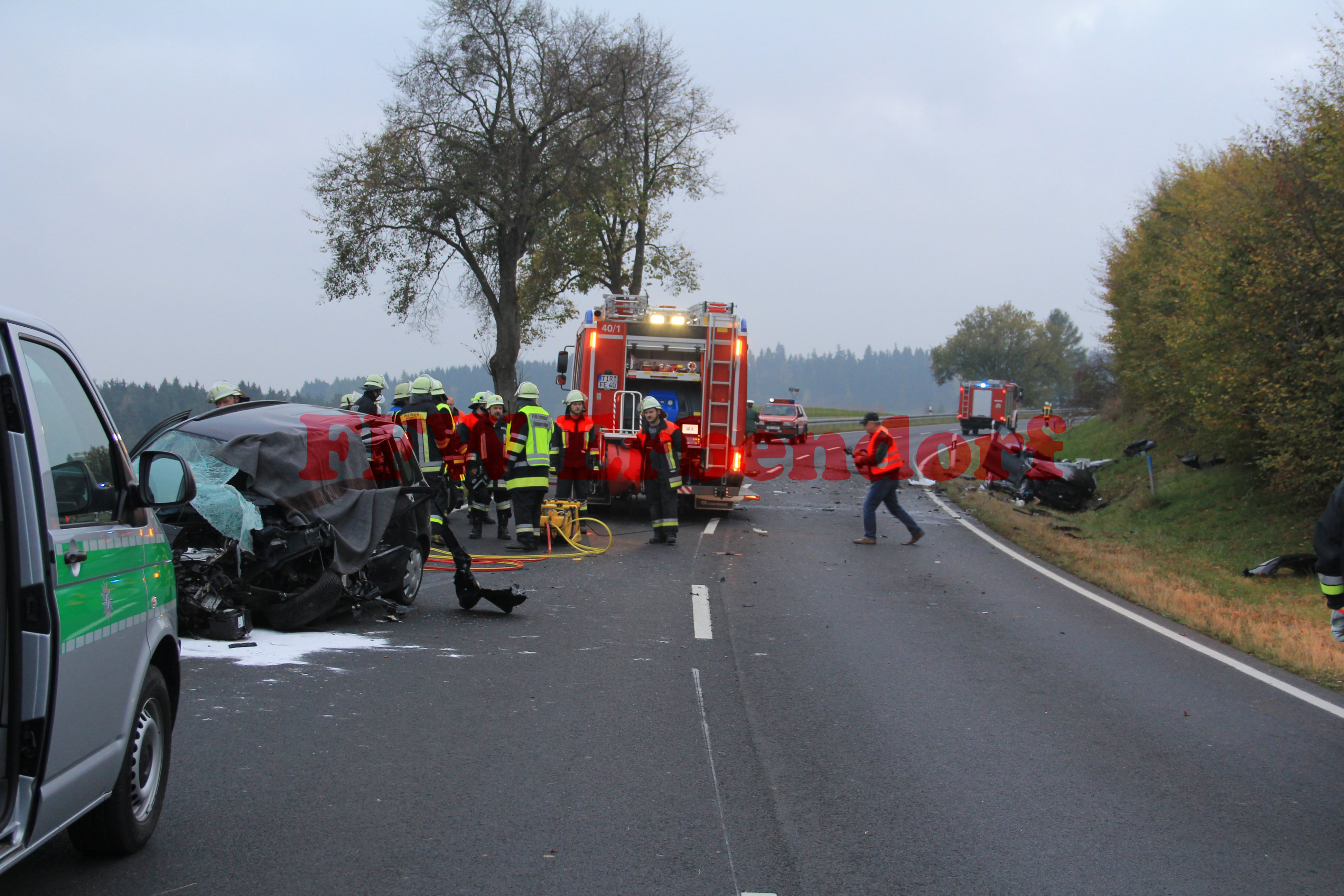 Verkehrsunfall Krummennaab Steinbacher Berg B22